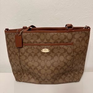 Coach Signature Pocket Tote